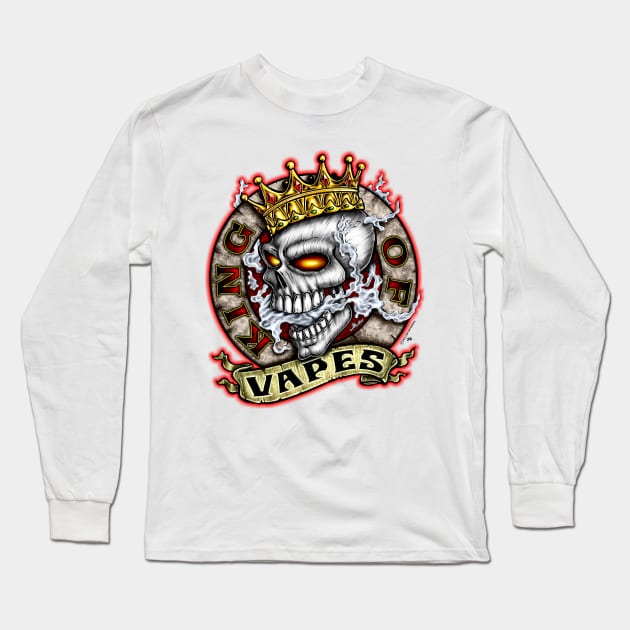 King Of Vapes Long Sleeve T-Shirt by linkartworks